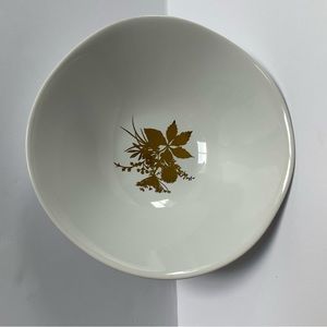 Umbra Modern Design Bowl White Gold Flowers Michelle Ivankovic Stuart Li Rare 6”